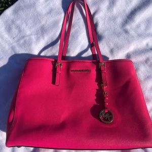 Hot Pink Michael Kors Solder Bag